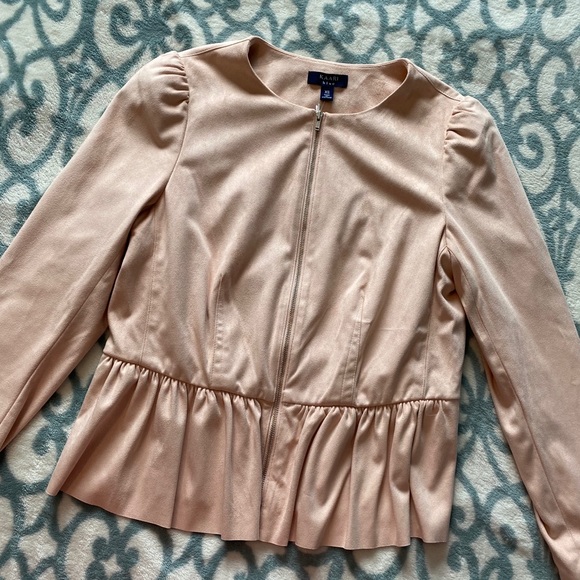 NWT Pink Suede Ruffle Jacket - Picture 5 of 5